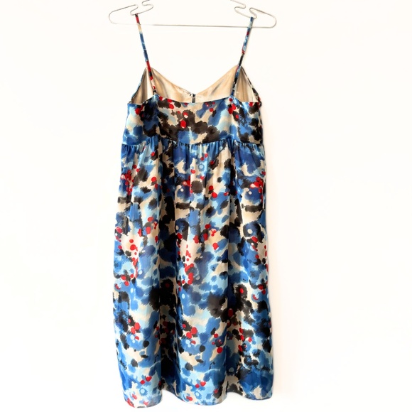 Kensie Pretty Abstract Watercolour Ruffle Dress Size M - Picture 8 of 10
